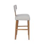 Thalia Gray Upholstered T-Back Bar Stool