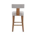 Thalia Gray Upholstered T-Back Bar Stool