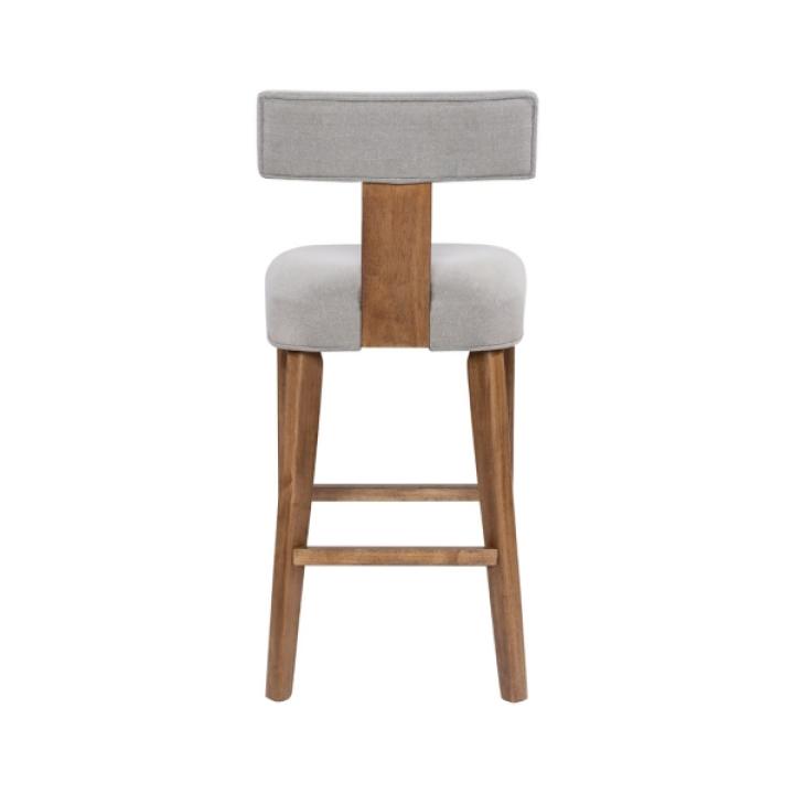 Thalia Gray Upholstered T-Back Bar Stool