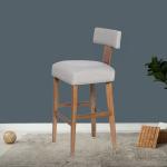 Thalia Gray Upholstered T-Back Bar Stool