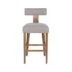 Thalia Gray Upholstered T-Back Bar Stool