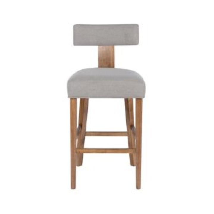 Thalia Gray Upholstered T-Back Bar Stool