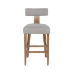 Thalia Gray Upholstered T-Back Bar Stool