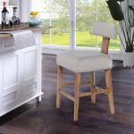 Thalia Gray Upholstered T-Back Counter Stool