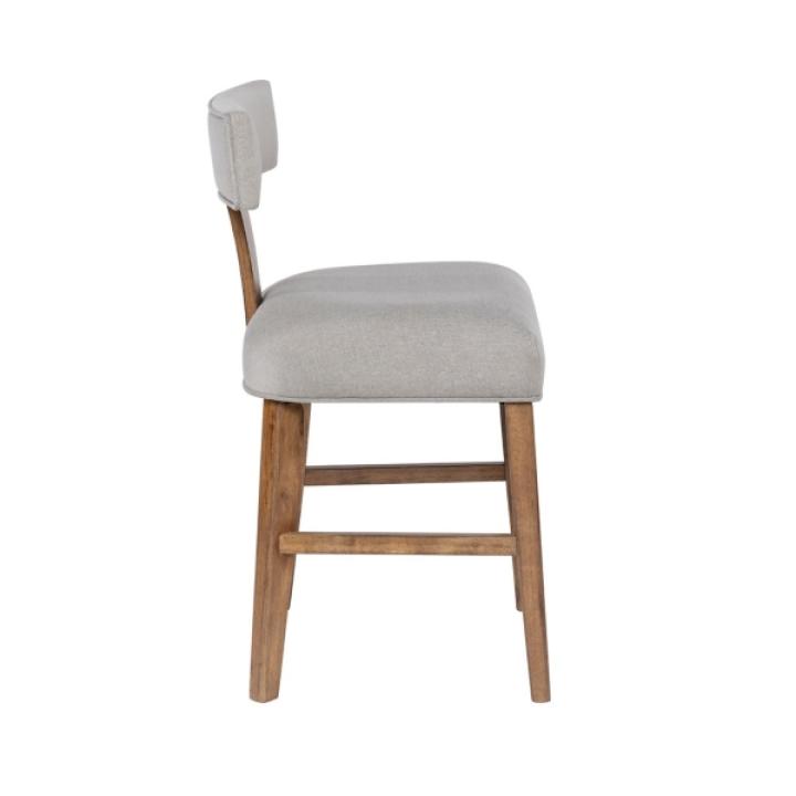 Thalia Gray Upholstered T-Back Counter Stool