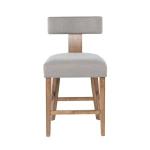 Thalia Gray Upholstered T-Back Counter Stool
