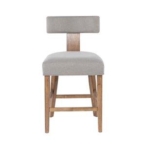 Thalia Gray Upholstered T-Back Counter Stool