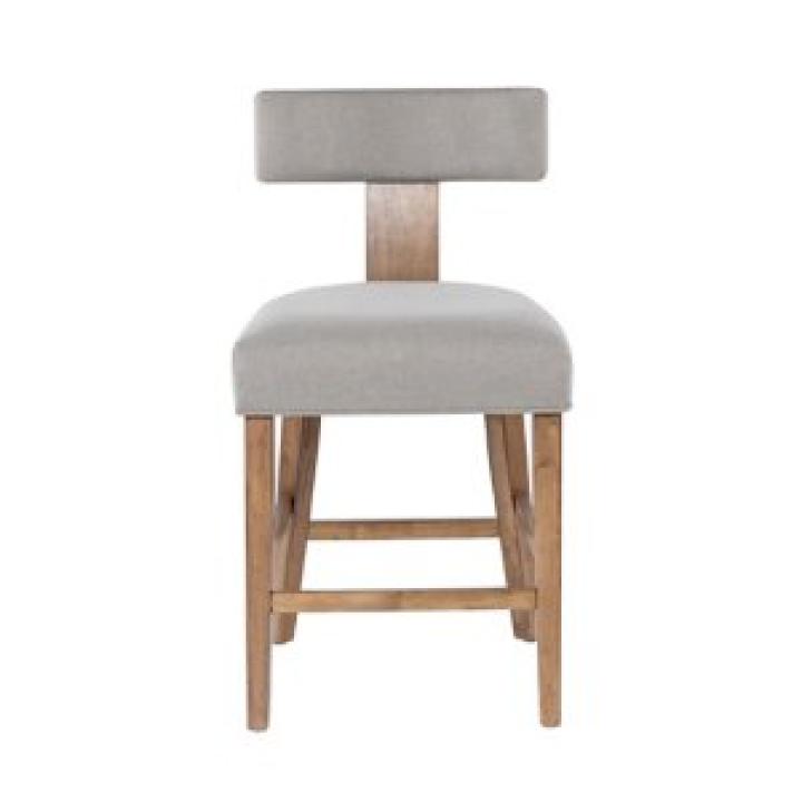 Thalia Gray Upholstered T-Back Counter Stool