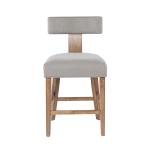Thalia Gray Upholstered T-Back Counter Stool