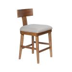 Theodora Gray Upholstered T-Back Counter Stool