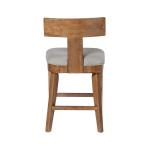 Theodora Gray Upholstered T-Back Counter Stool