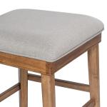 Theodora Gray Upholstered T-Back Counter Stool