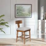 Theodora Gray Upholstered T-Back Counter Stool
