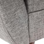 Gray Woven Storage Bench with Wood Legs