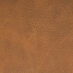 Rounded Caramel Faux Leather Storage Bench