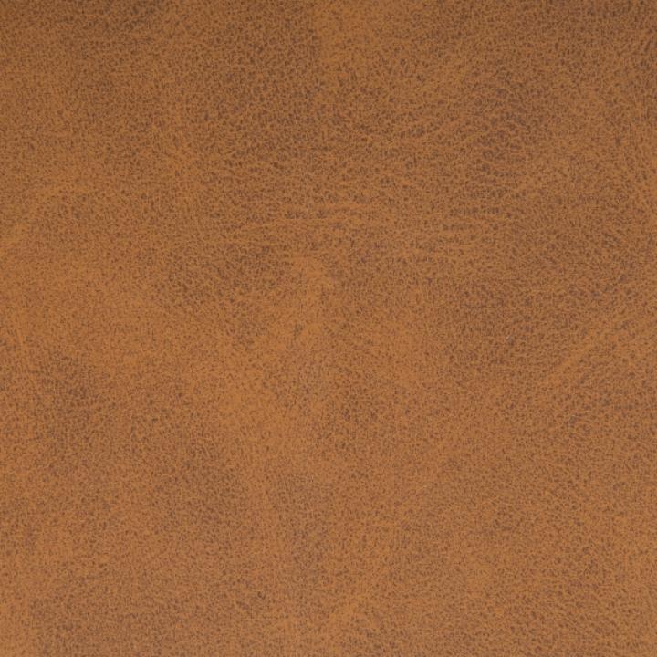 Rounded Caramel Faux Leather Storage Bench