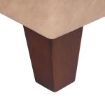 Sand Faux Leather Large Square Storage Ottoman