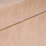 Sand Faux Leather Large Square Storage Ottoman
