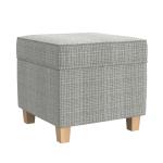 Sage Mini Grid Pattern Square Storage Ottoman