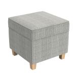 Sage Mini Grid Pattern Square Storage Ottoman