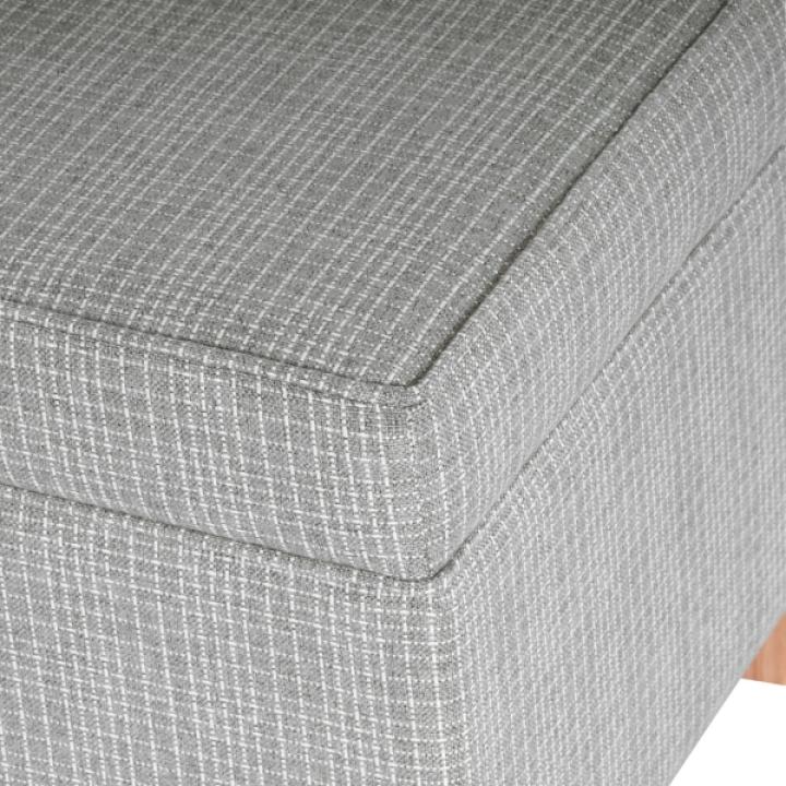 Sage Mini Grid Pattern Square Storage Ottoman