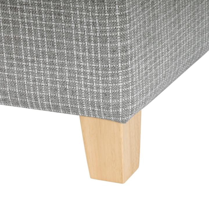 Sage Mini Grid Pattern Square Storage Ottoman