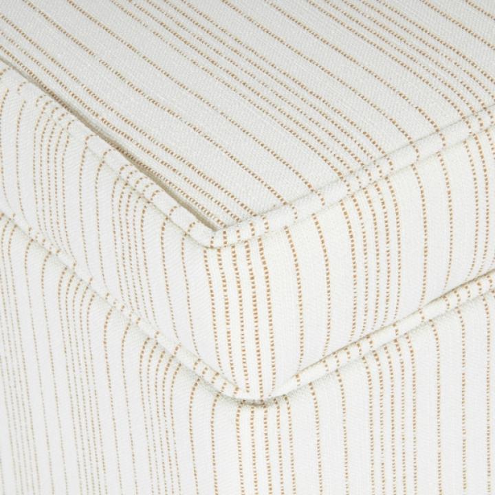 Marigold Pinstripe Upholstered Storage Ottoman