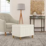 Marigold Pinstripe Upholstered Storage Ottoman