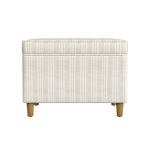 Marigold Pinstripe Upholstered Storage Ottoman