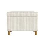 Marigold Pinstripe Upholstered Storage Ottoman