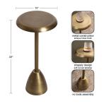 Morizet Antique Brass Round Cocktail Table