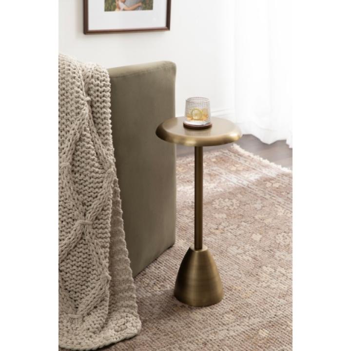 Morizet Antique Brass Round Cocktail Table