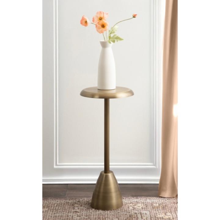 Morizet Antique Brass Round Cocktail Table