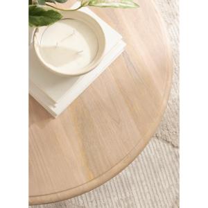 Patresa Round Natural Carved Wood Coffee Table