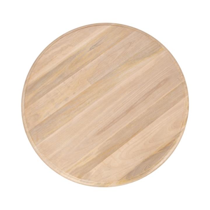 Patresa Round Natural Carved Wood Coffee Table