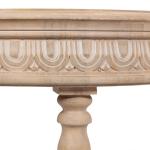 Patresa Round Natural Carved Wood Coffee Table