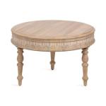 Patresa Round Natural Carved Wood Coffee Table