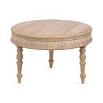 Patresa Round Natural Carved Wood Coffee Table