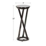 Allie Pewter Metal Cocktail Table