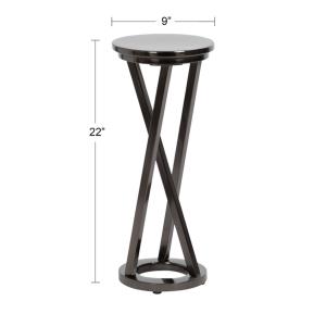 Allie Pewter Metal Cocktail Table