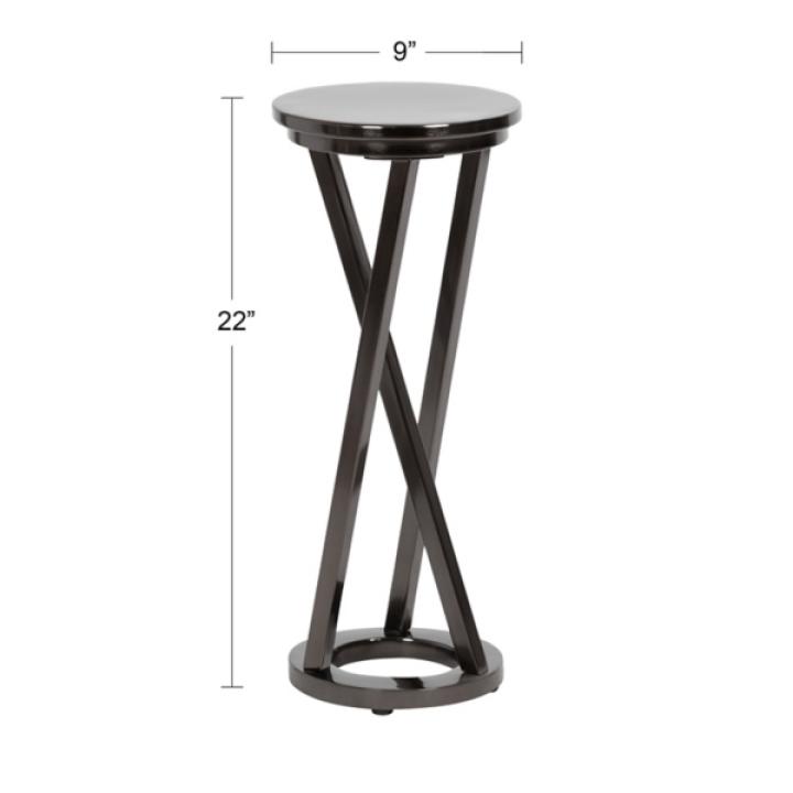 Allie Pewter Metal Cocktail Table