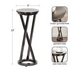 Allie Pewter Metal Cocktail Table