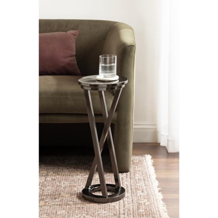 Allie Pewter Metal Cocktail Table