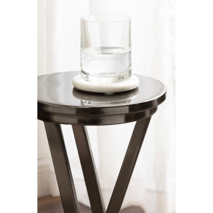 Allie Pewter Metal Cocktail Table