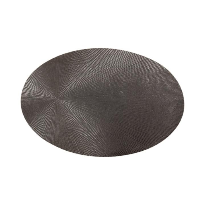 Engles Pewter Metal Oval Adjustable Table