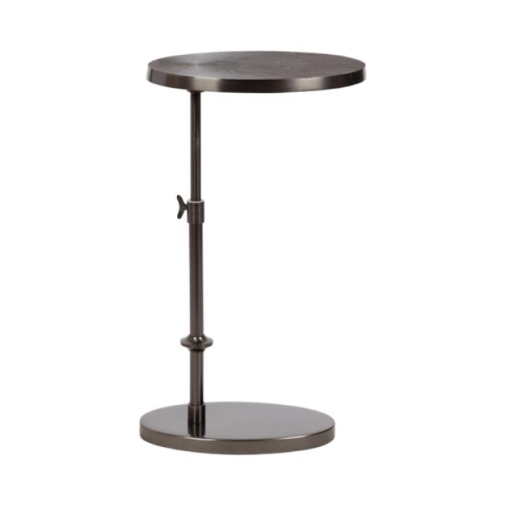 Engles Pewter Metal Oval Adjustable Table