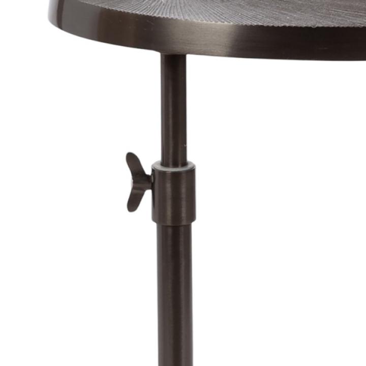 Engles Pewter Metal Oval Adjustable Table
