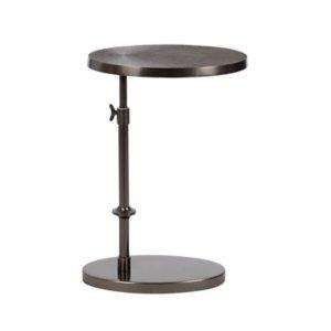 Engles Pewter Metal Oval Adjustable Table