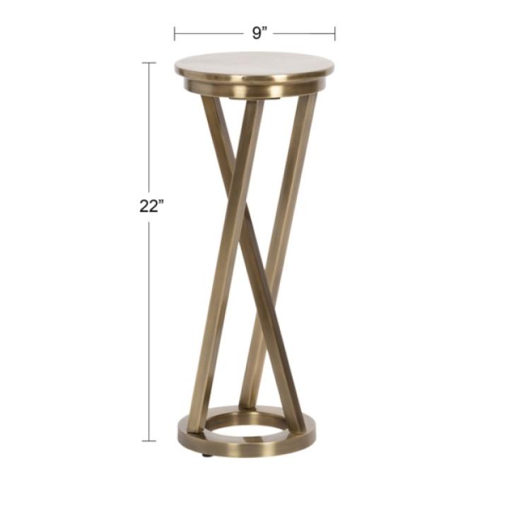 Allie Gold Metal Cocktail Table