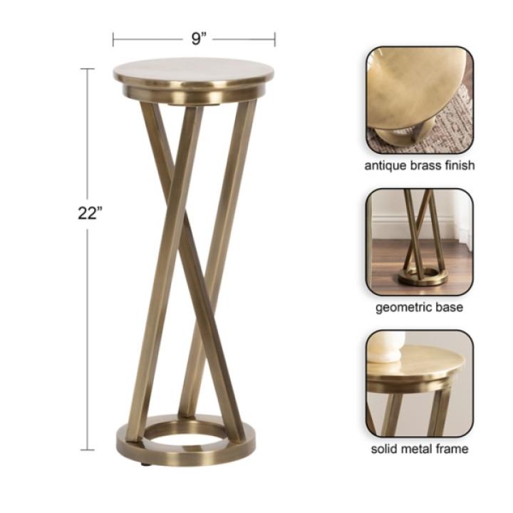 Allie Gold Metal Cocktail Table